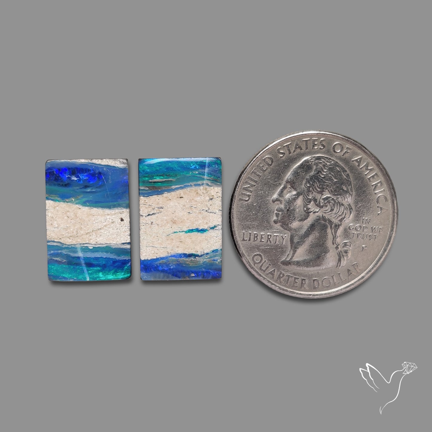 Rare Australian Pipe Opals Pair Crystal Pipe Opal (backed)