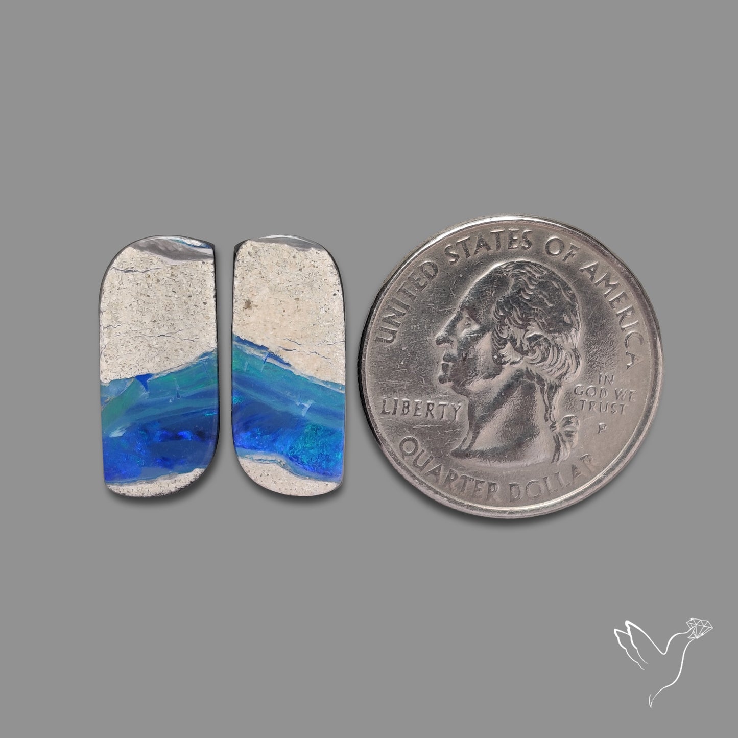 Rare Australian Pipe Opals Pair Crystal Pipe Opal (backed)