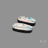 Rare Australian Pipe Opals Pair Crystal Pipe Opal (backed)