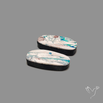 Rare Australian Pipe Opals Pair Crystal Pipe Opal (backed)