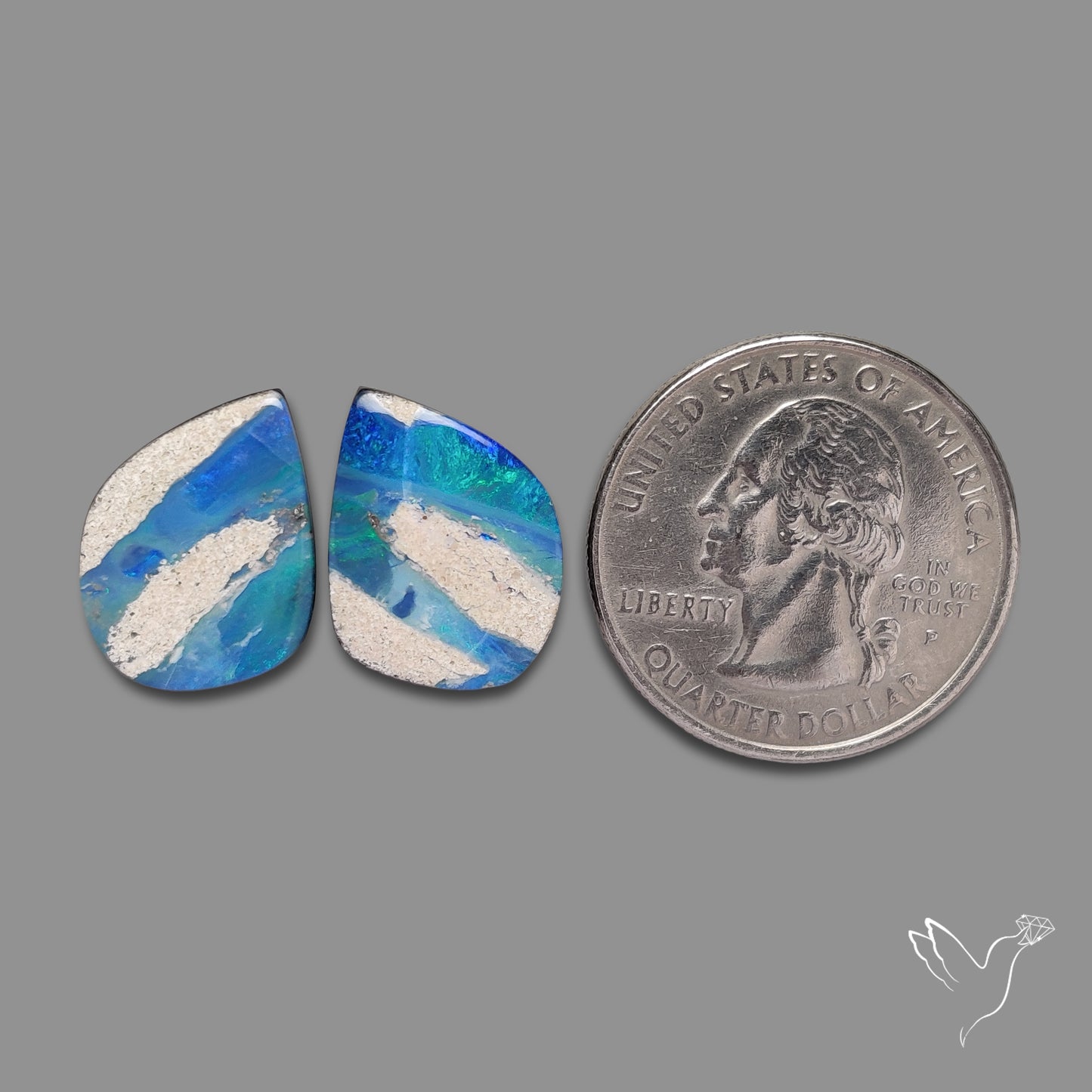 Rare Australian Pipe Opals Pair Crystal Pipe Opal (backed)