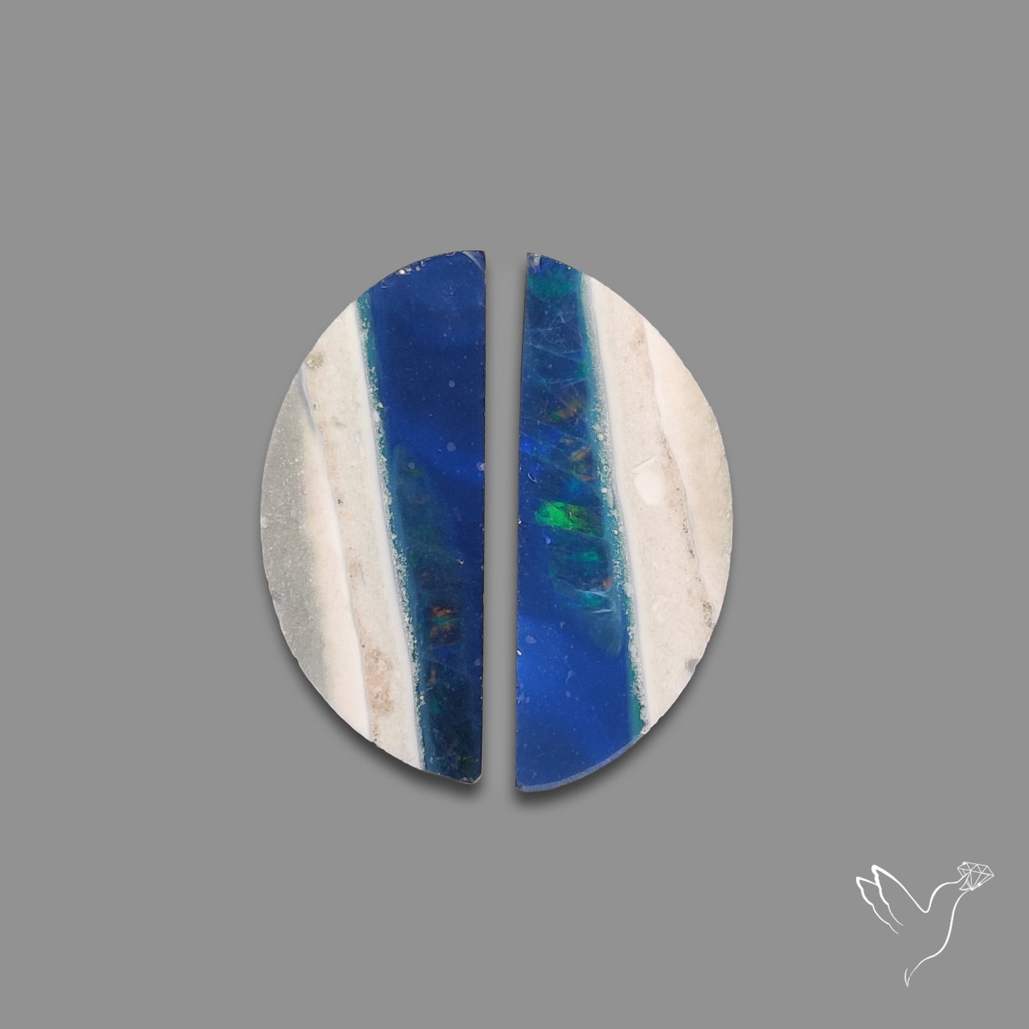 Rare Australian Pipe Opals Pair Crystal Pipe Opal (backed)