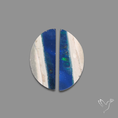 Rare Australian Pipe Opals Pair Crystal Pipe Opal (backed)