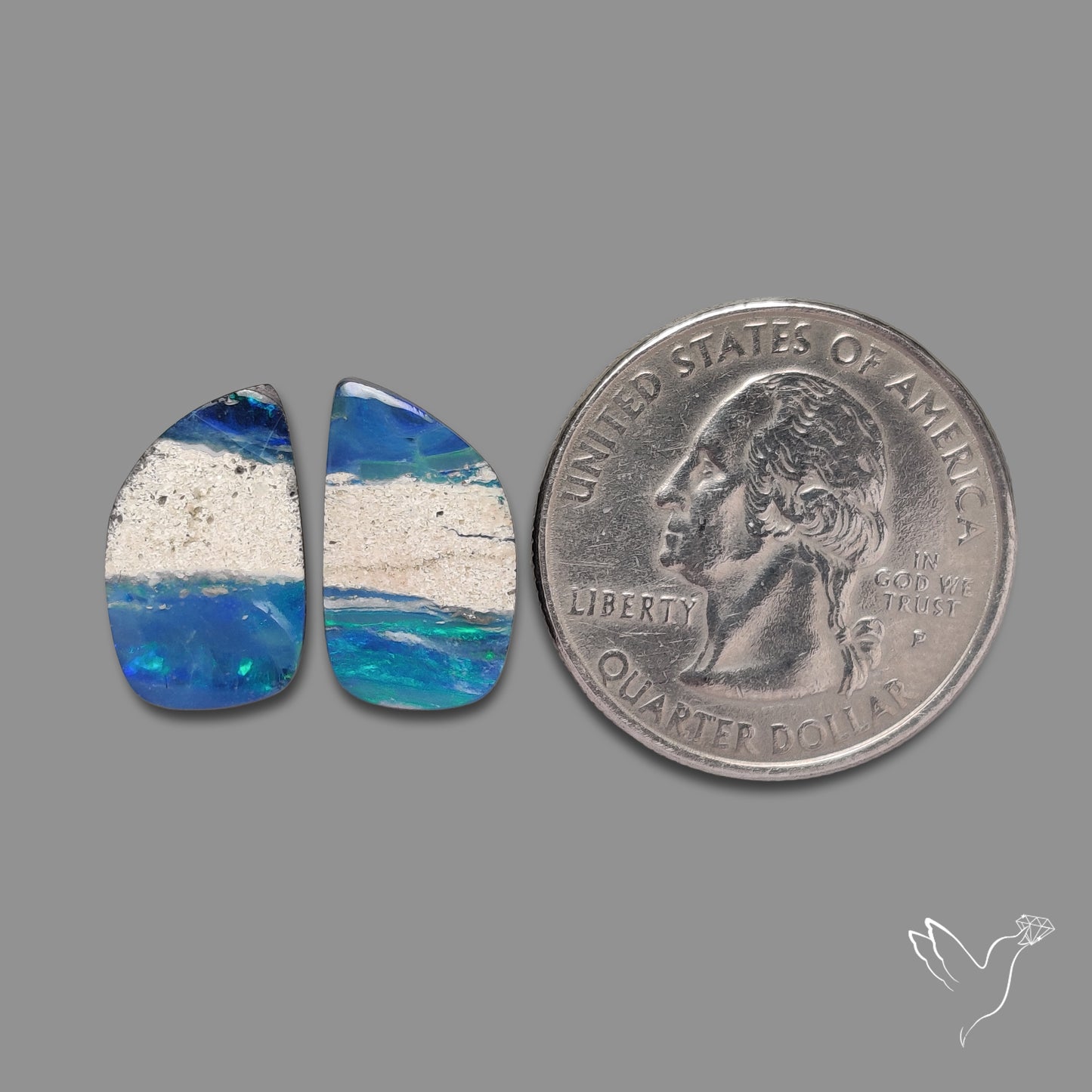 Rare Australian Pipe Opals Pair Crystal Pipe Opal (backed)