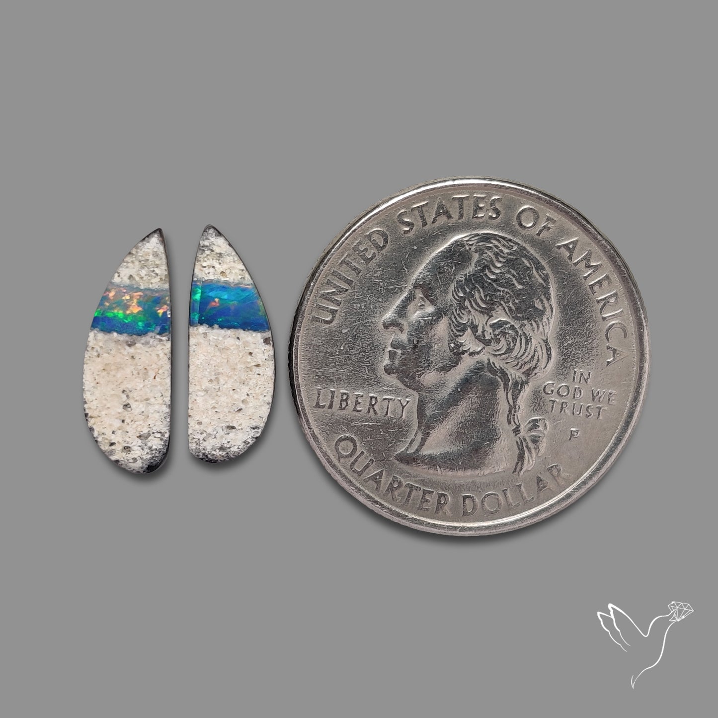 Rare Australian Pipe Opals Pair Crystal Pipe Opal (backed)