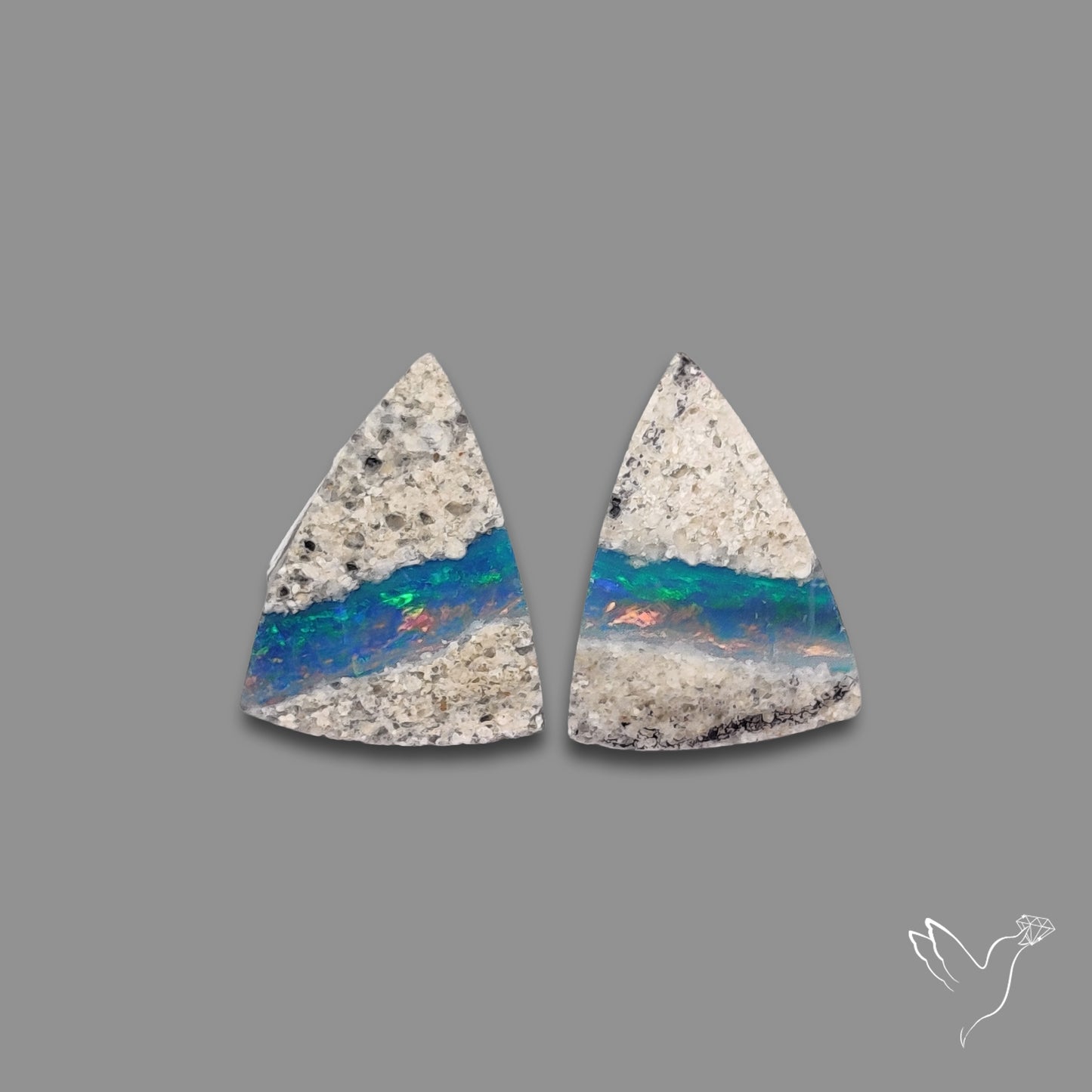 Rare Australian Pipe Opals Pair Crystal Pipe Opal (backed)
