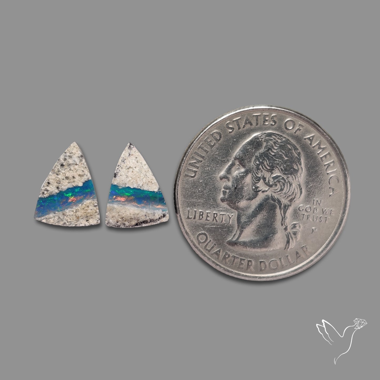Rare Australian Pipe Opals Pair Crystal Pipe Opal (backed)