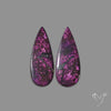 Purpurite Cabochons Pair