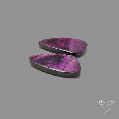 Purpurite Cabochons Pair