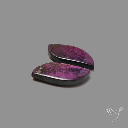 Purpurite Cabochons Pair