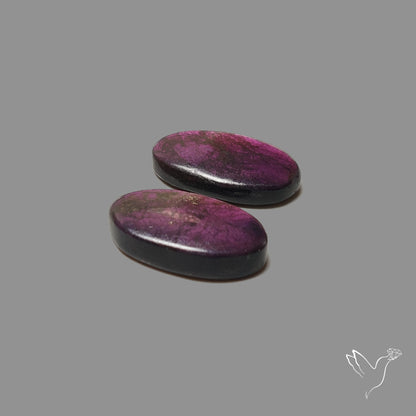 Purpurite Cabochons Pair