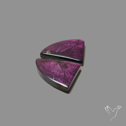 Purpurite Cabochons Pair