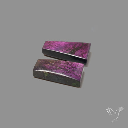 Purpurite Cabochons Pair
