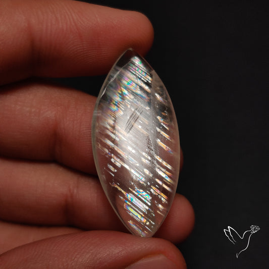 Rare Large Malawi Moonstone Cabochon Rainbow Fire Natural