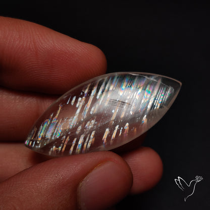 Rare Large Malawi Moonstone Cabochon Rainbow Fire Natural