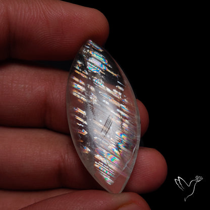 Rare Large Malawi Moonstone Cabochon Rainbow Fire Natural
