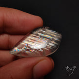 Rare Large Malawi Moonstone Cabochon Rainbow Fire Natural