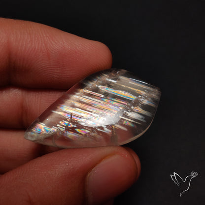 Rare Large Malawi Moonstone Cabochon Rainbow Fire Natural