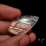 Rare Large Malawi Moonstone Cabochon Rainbow Fire Natural