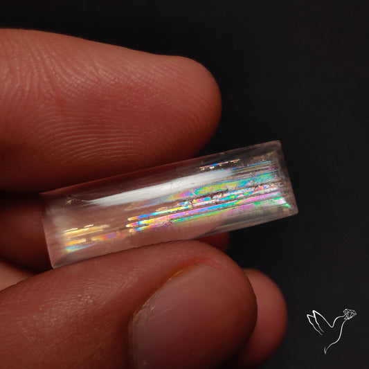 Rare Malawi Moonstone Cabochon Rainbow Fire Natural