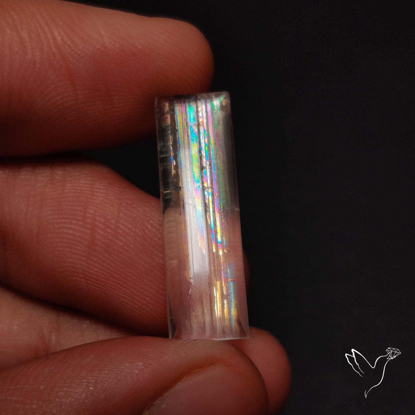 Rare Malawi Moonstone Cabochon Rainbow Fire Natural