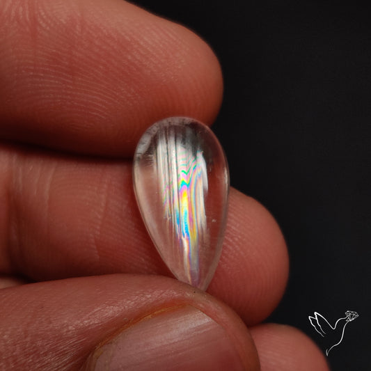 Rare Malawi Moonstone Cabochon Rainbow Fire Natural