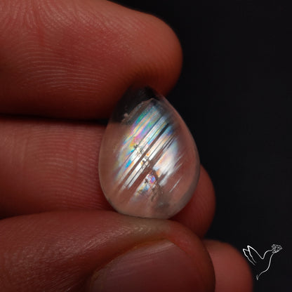 Rare Malawi Moonstone Cabochon Rainbow Fire Natural