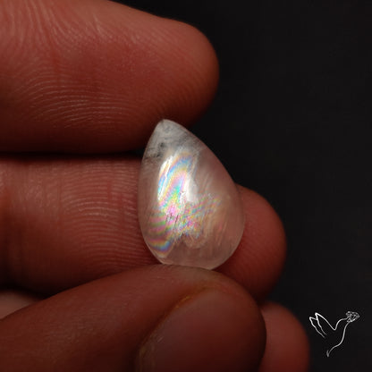 Rare Malawi Moonstone Cabochon Rainbow Fire Natural