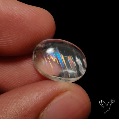Rare Malawi Moonstone Cabochon Rainbow Fire Natural