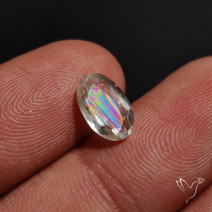 Faceted Malawi Moonstone Rare Rainbow Sheen Cut Stone