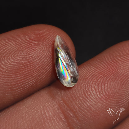Faceted Malawi Moonstone Rare Rainbow Sheen Cut Stone