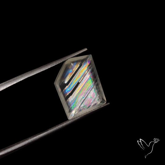 Malawi Moonstone Portrait Cut Faceted Step Cut