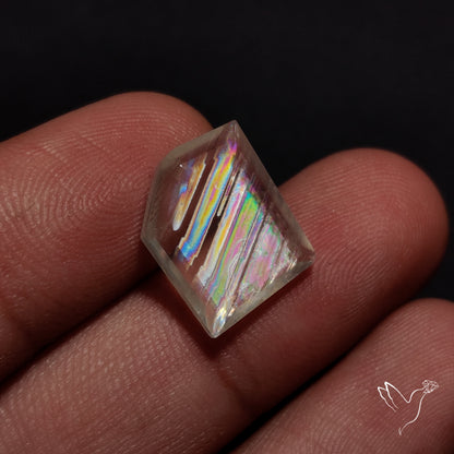 Malawi Moonstone Portrait Cut Faceted Step Cut