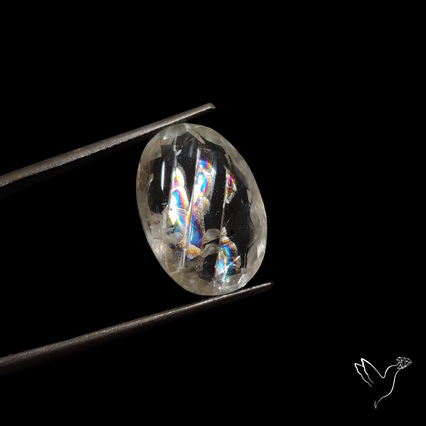 Faceted Malawi Moonstone Rare Rainbow Sheen Cut Stone