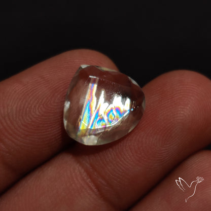 Malawi Moonstone Portrait Cut Faceted Step Cut