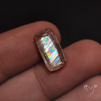 Malawi Moonstone Portrait Cut Faceted Step Cut