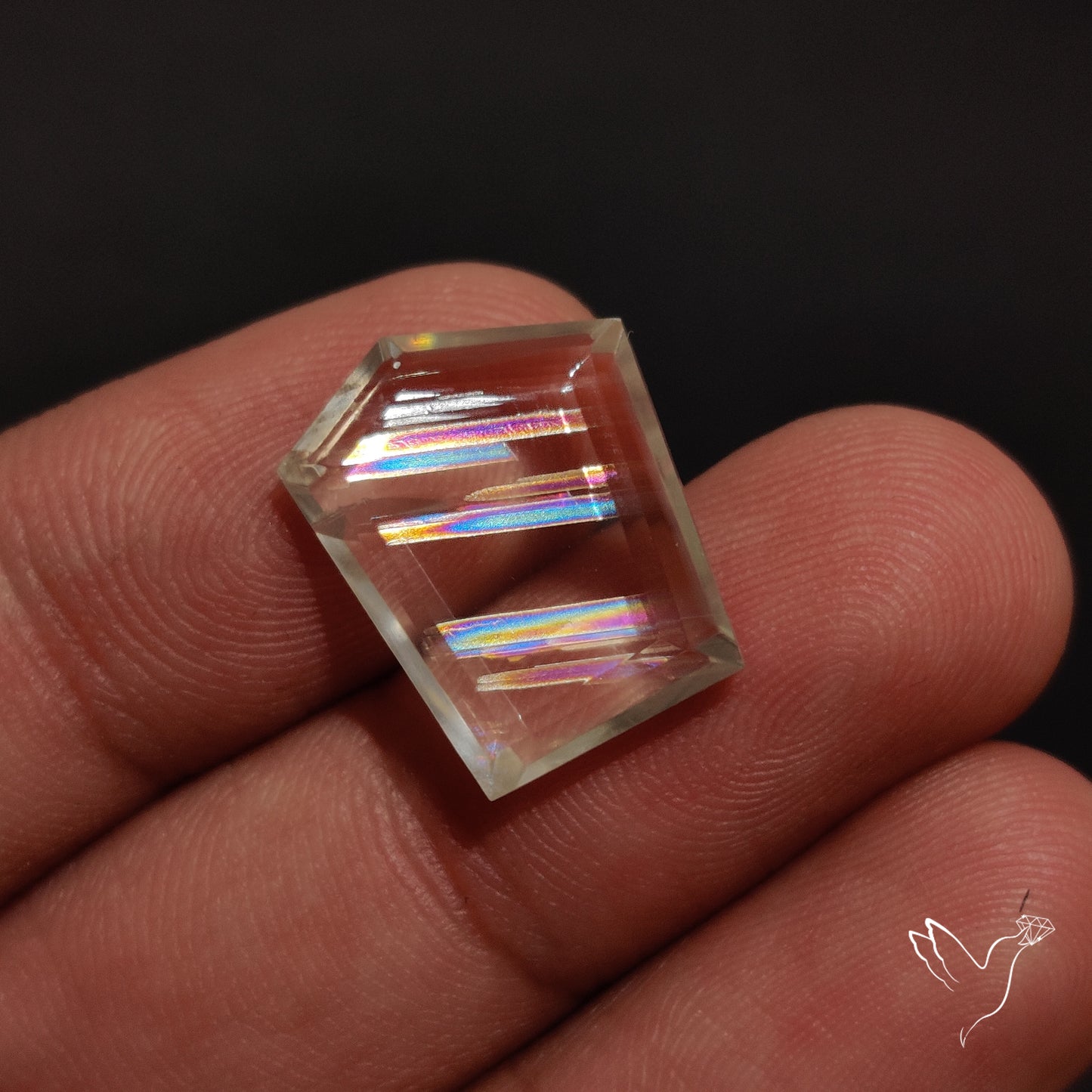 Malawi Moonstone Portrait Cut Faceted Step Cut