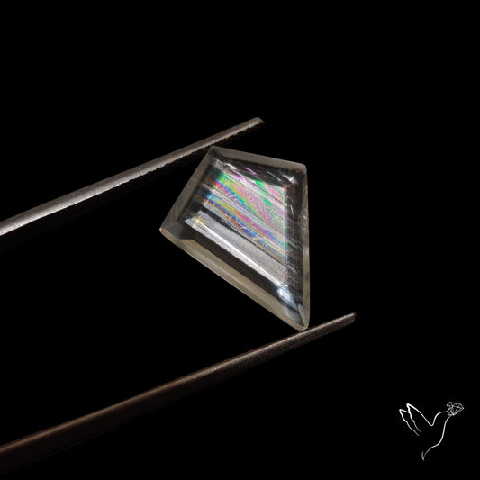 Malawi Moonstone Portrait Cut Faceted Step Cut