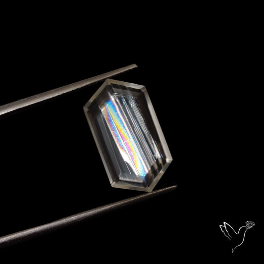 Malawi Moonstone Portrait Cut Faceted Step Cut