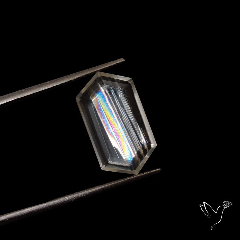 Malawi Moonstone Portrait Cut Faceted Step Cut