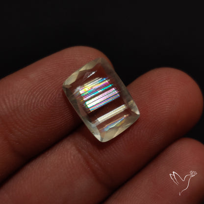 Malawi Moonstone Portrait Cut Faceted Step Cut