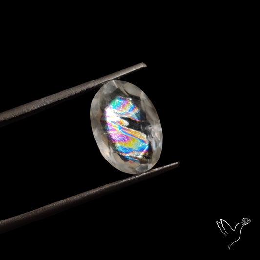 Faceted Malawi Moonstone Rare Rainbow Sheen Cut Stone