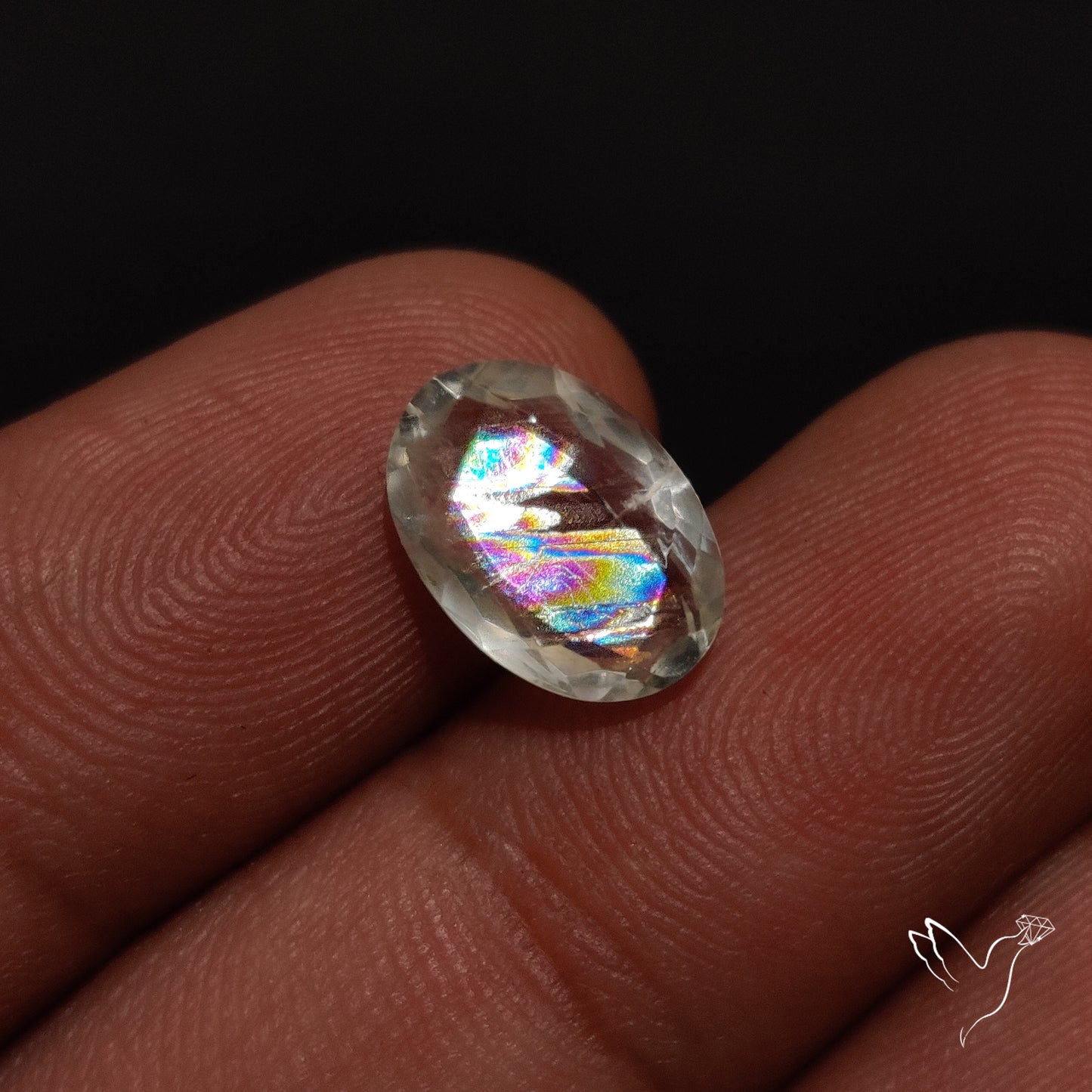 Faceted Malawi Moonstone Rare Rainbow Sheen Cut Stone