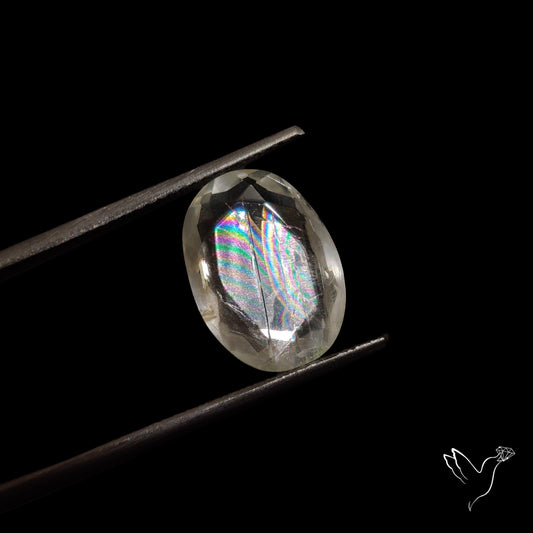 Faceted Malawi Moonstone Rare Rainbow Sheen Cut Stone