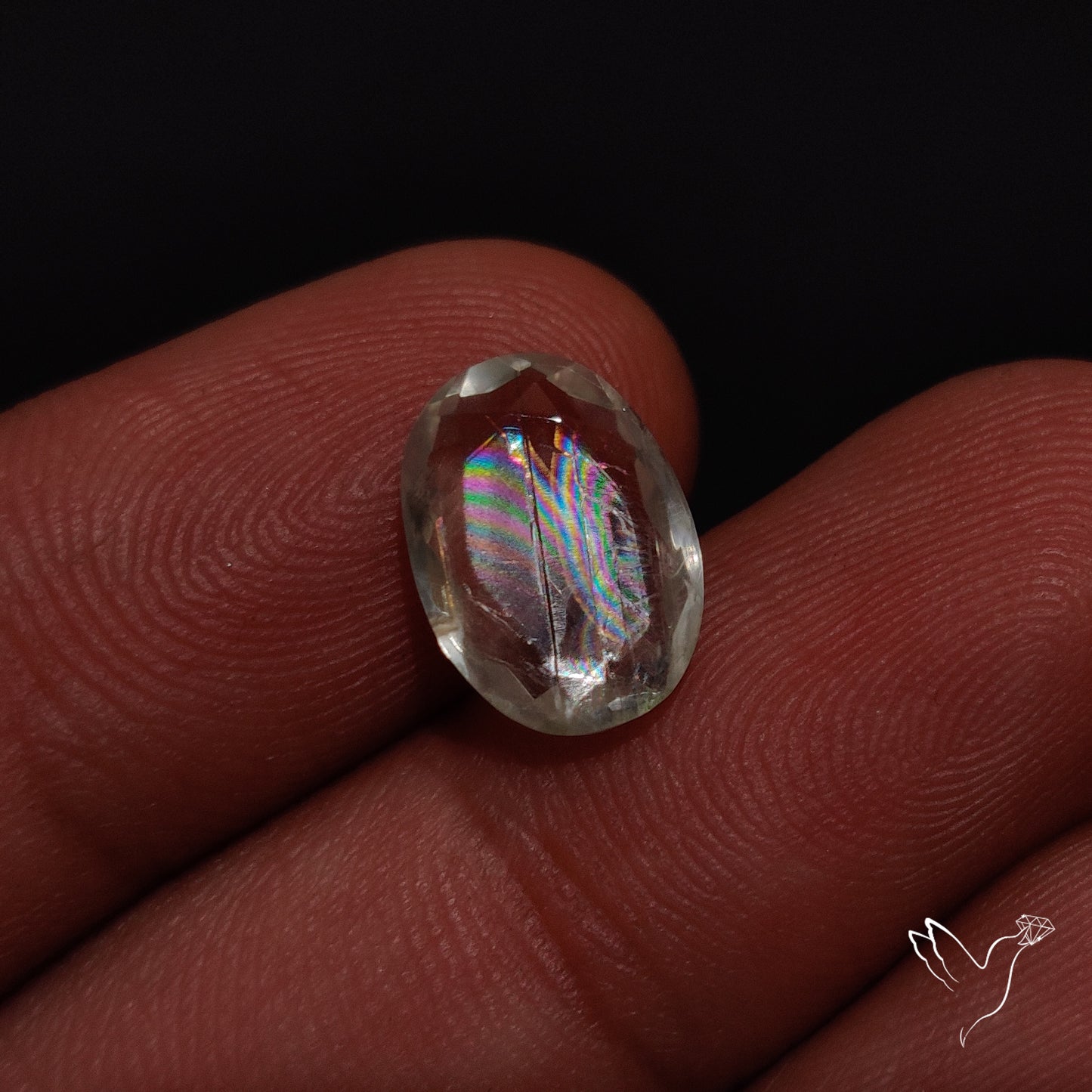 Faceted Malawi Moonstone Rare Rainbow Sheen Cut Stone