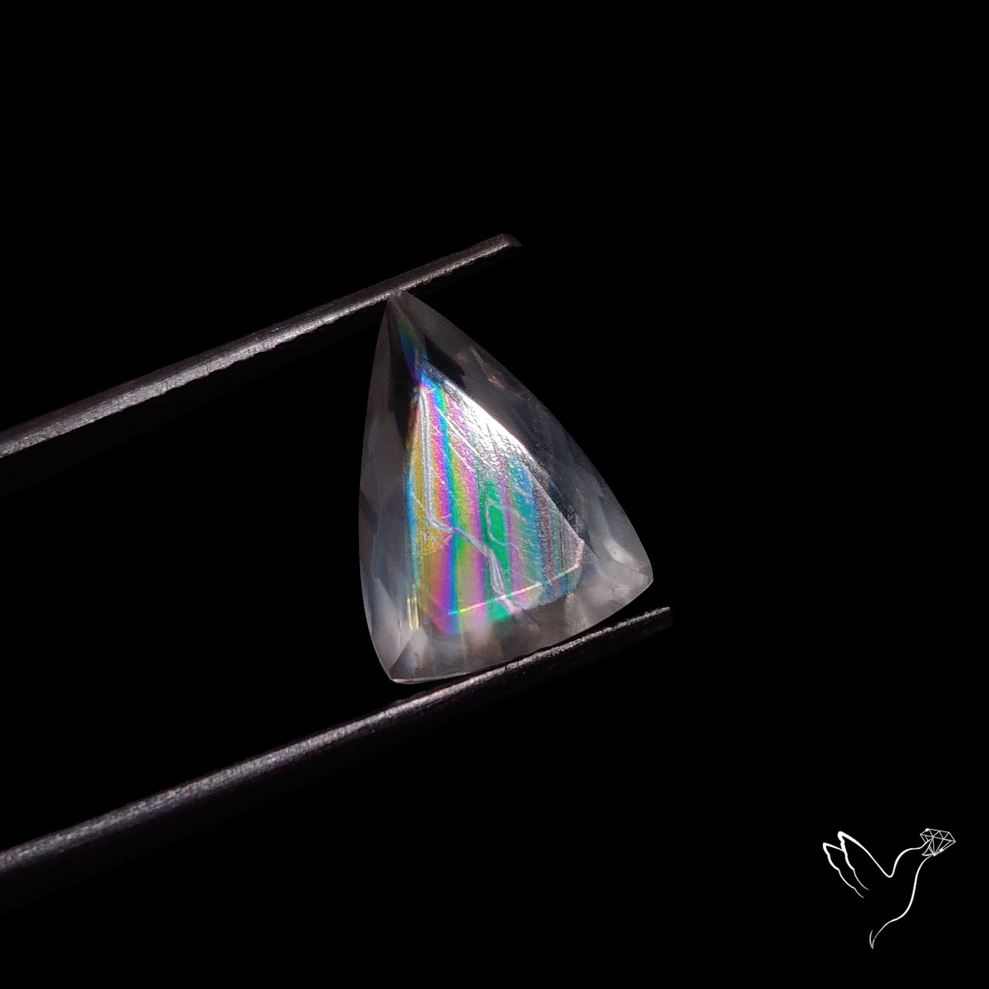 Faceted Malawi Moonstone Rare Rainbow Sheen Cut Stone