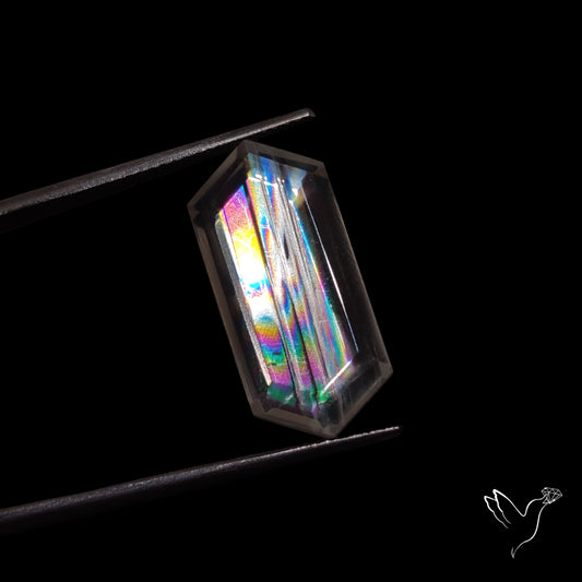 Malawi Moonstone Portrait Cut Faceted Step Cut