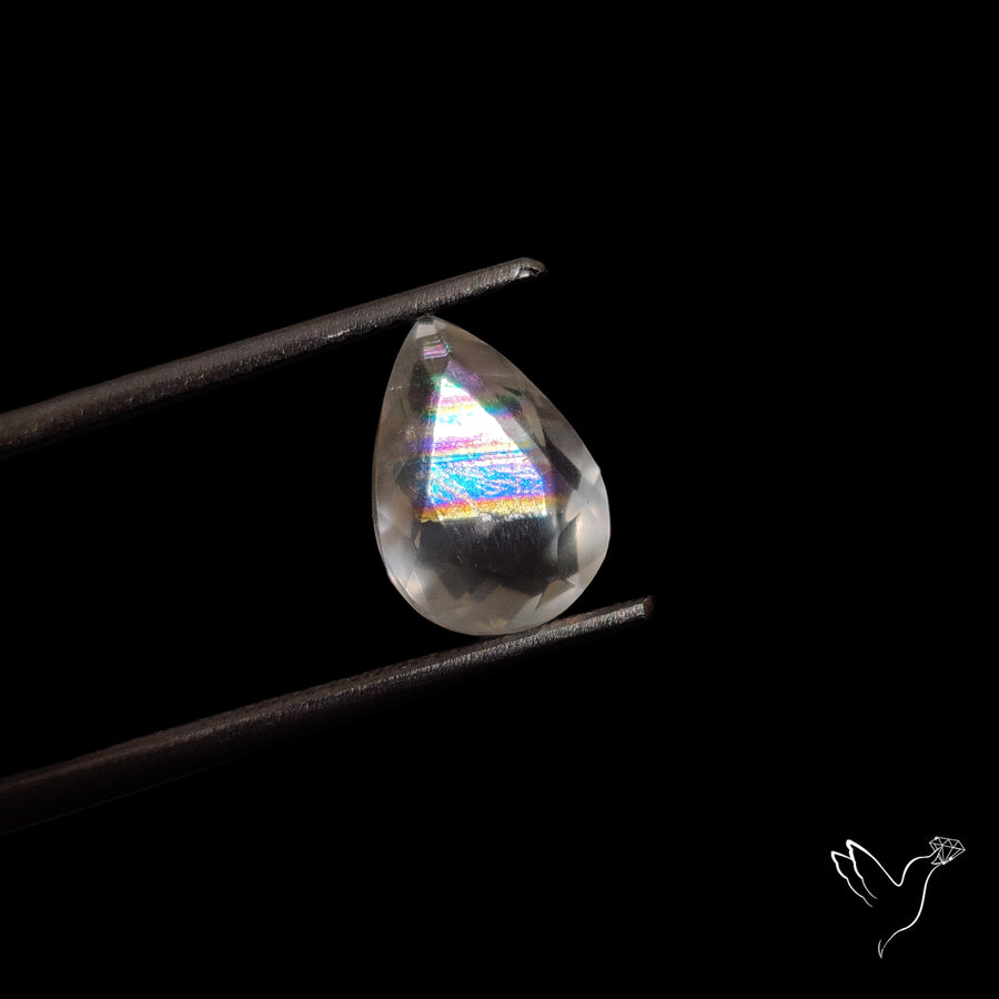 Faceted Malawi Moonstone Rare Rainbow Sheen Cut Stone