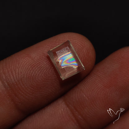 Malawi Moonstone Portrait Cut Faceted Step Cut