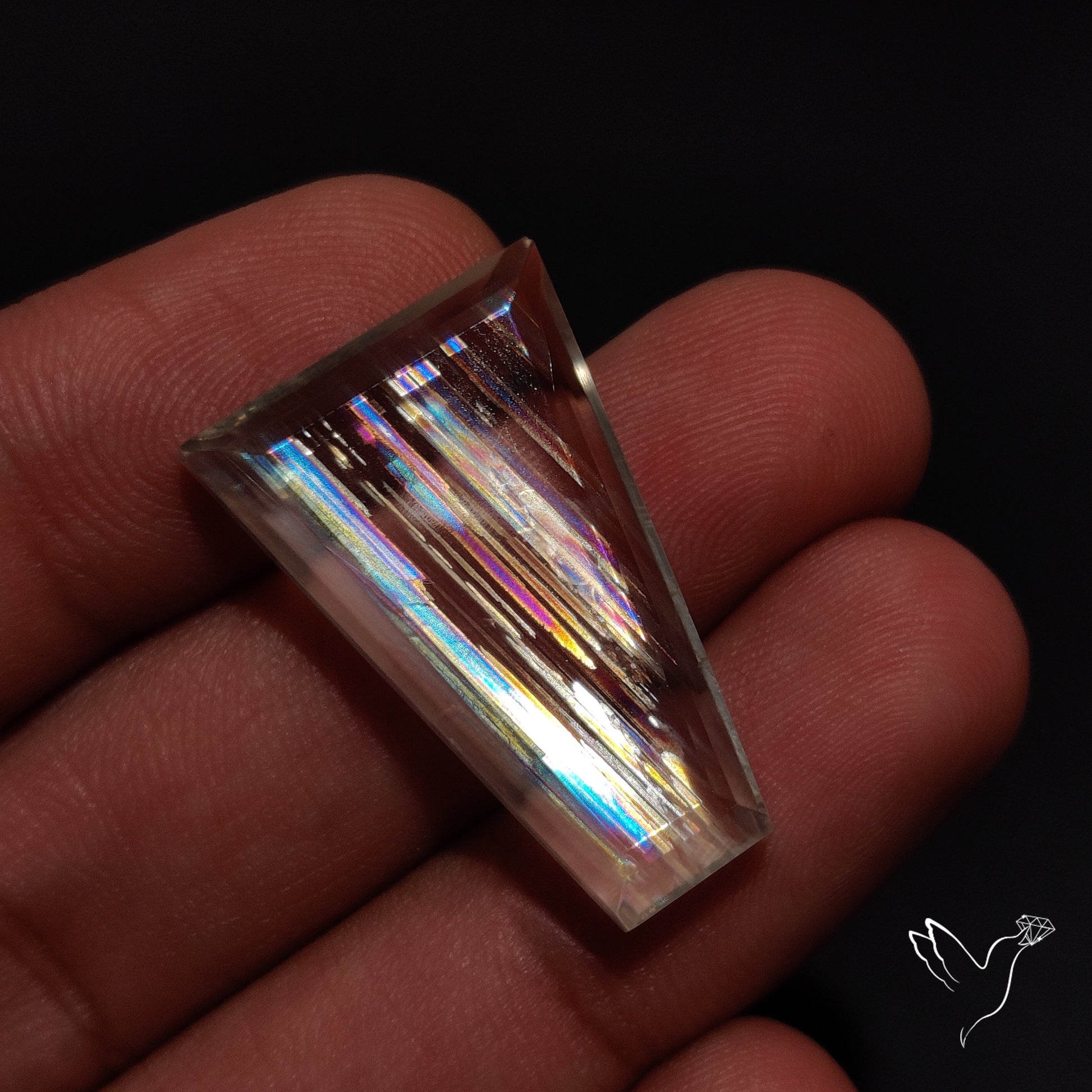 Malawi Moonstone Portrait Cut Faceted Step Cut